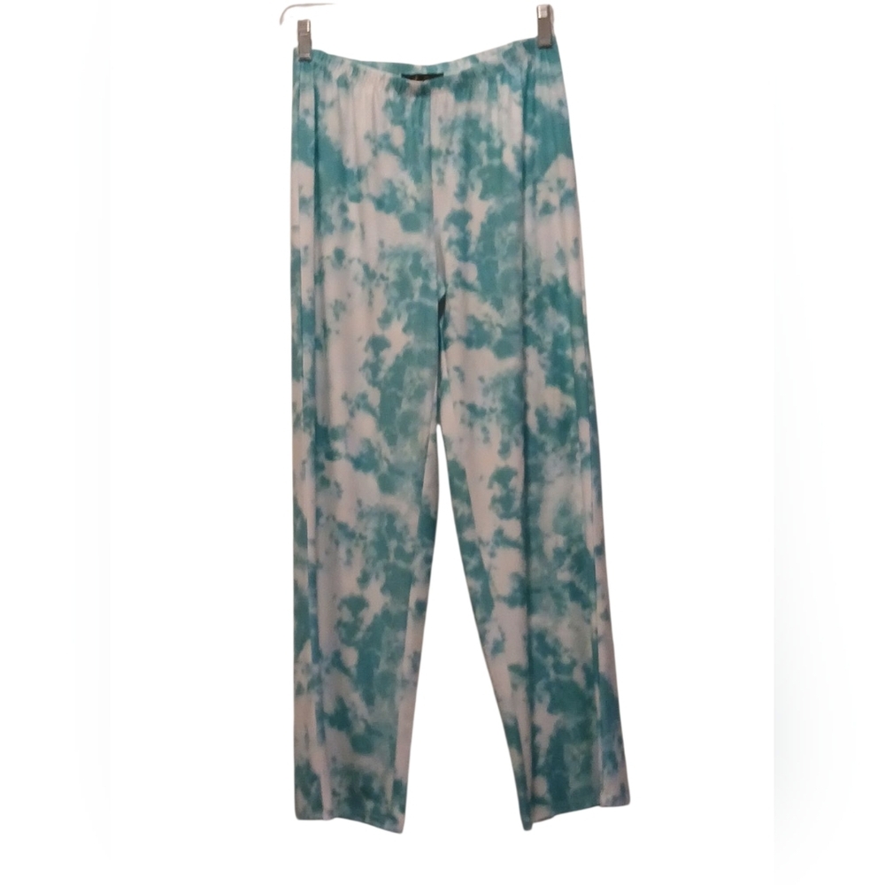 Melissa Paige -NWT, Women Size PS, Tie dye Palazzo Wide Leg Boho Turquoise Pants - Picture 4 of 10